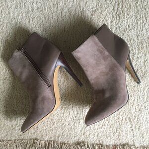 Sole Society Taupe Suede Ankle Boots with heel - size 8.5